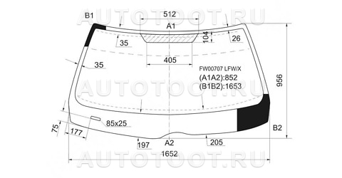 Стекло лобовое в клей - FW00707LFWX XYG для MERCEDES S-CLASS