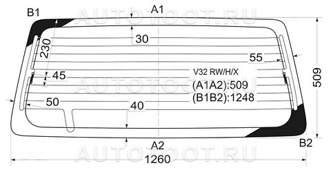 Стекло заднее (крышка багажника) с обогревом - V32RWHX TYG для MITSUBISHI PAJERO