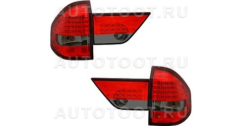 Фонарь задний левый+правый+вставка в крышку багажника левая+правая (комплект, тюнинг, с диодами, внутри красный-тонированный) -   для BMW X3