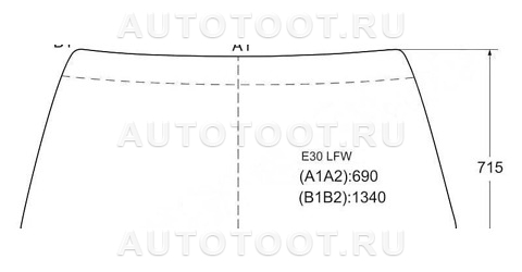 Стекло лобовое в резинку - E30LFW XYG для BMW 3SERIES
