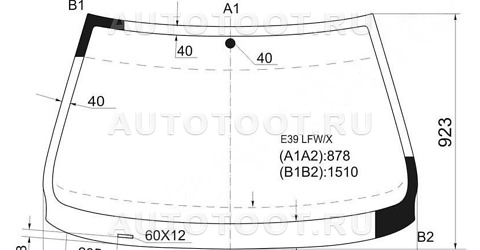 Стекло лобовое в клей - E39LFWX XYG для BMW 5SERIES