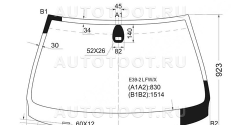 Стекло лобовое в клей - E392LFWX XYG для BMW 5SERIES