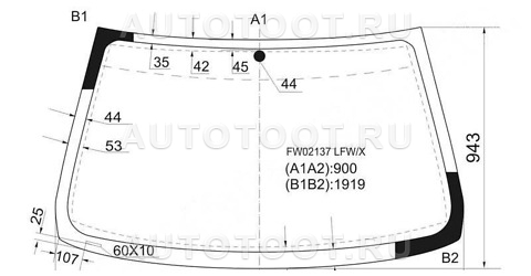 Стекло лобовое в клей - FW02137LFWX XYG для BMW X5
