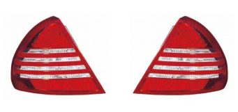 Фонарь задний левый+правый (комплект, тюнинг, с диодами, красно-белый)