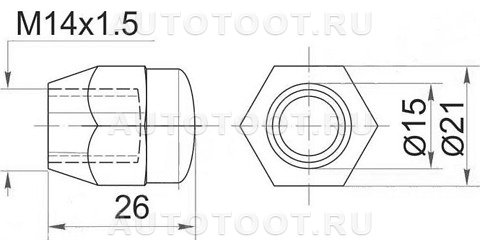 Гайка колесная - ST9004911073 SAT для TOYOTA PASSO