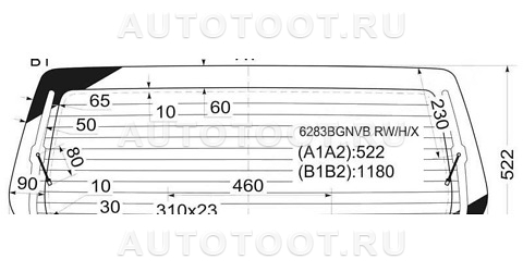 Стекло заднее (крышка багажника) с обогревом - 6283BGNVBRWHX XYG для OPEL ZAFIRA