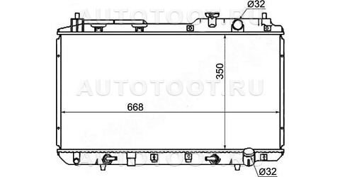 Радиатор охлаждения AT/MT 2.0l - SGHD0004 SAT для HONDA CR-V