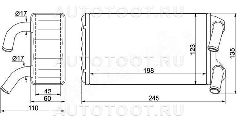 Радиатор отопителя салона (до 1999 года) - STHD653950 SAT для HONDA CR-V