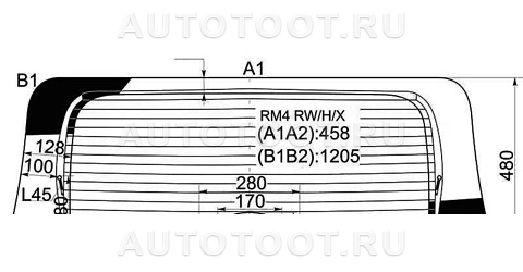 Стекло заднее (крышка багажника) с обогревом - RM4RWHX XYG для HONDA CR-V