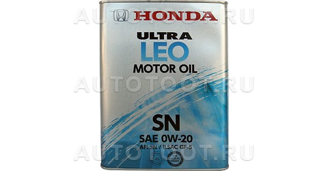0W-20 моторное масло Honda Ultra Leo SN 4л. -   для 