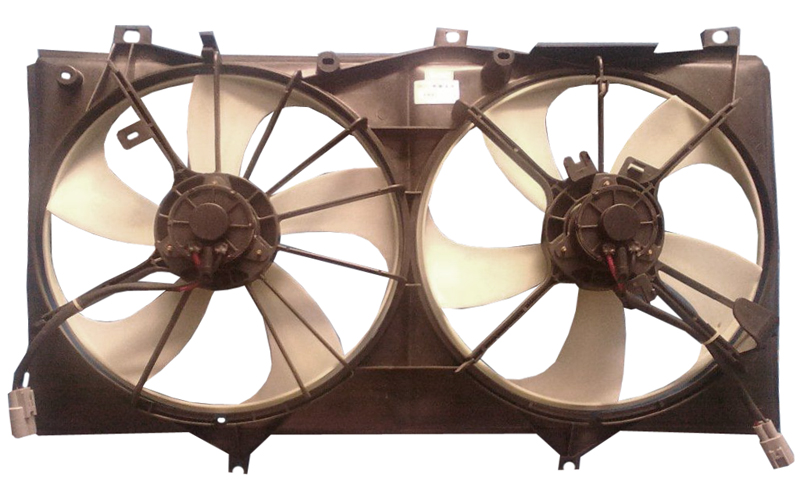 Диффузор радиатора охлаждения в сборе (мотор+рамка+вентилятор, 2AZ/2GR)