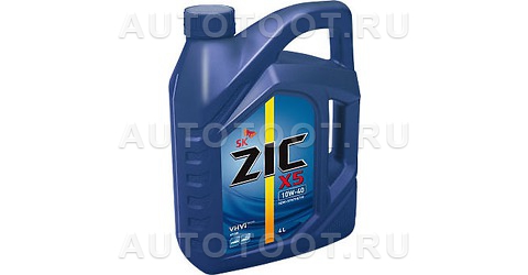 10W-40 SM 4л масло моторное ZIC X5 полусинтетика - 162622 ZIC для 