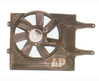 Диффузор радиатора охлаждения (рамка+мотор+вентилятор)