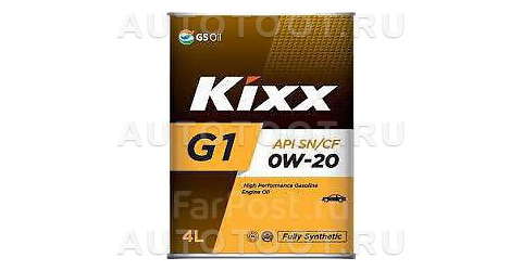 0W-20 SN/CF 4л масло моторное KIXX G1 синтетика -   для 