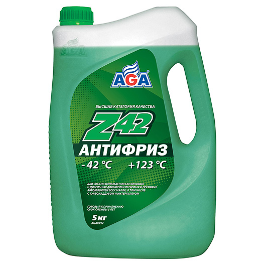 Антифриз зеленый готовый 5л AGA
