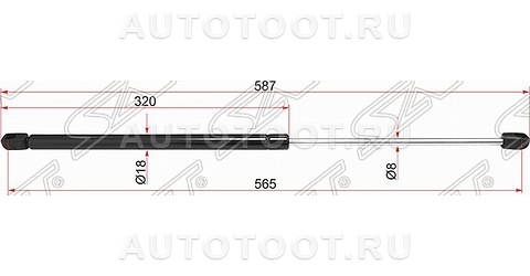 Амортизатор крышки багажника левый=правый - ST51242990136 SAT для BMW X1