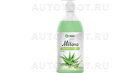 Мыло жидкое GRASS Milana алоэ вера с дозатором 1л - 
