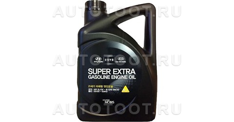 5W-30 API SL/ GF-3 HYUNDAI/KIA Super Extra Gasoline 4л Масло моторное полусинтетика - 0510000410 Kia/Hyundai для 