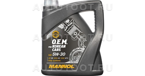 5W-30 MANNOL O.E.M for Korean cars 4л Масло моторное синтетическое -   для 