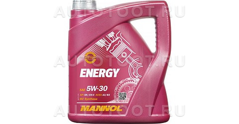 5W-30 MANNOL Energy 4л Масло моторное синтетическое -   для 