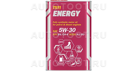 5W-30 MANNOL Energy 1л Масло моторное синтетическое -   для 