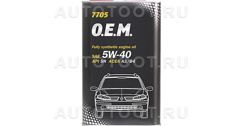 5W-40 MANNOL O.E.M. for Renault, Nissan 1л Масло моторное синтетическое -   для 