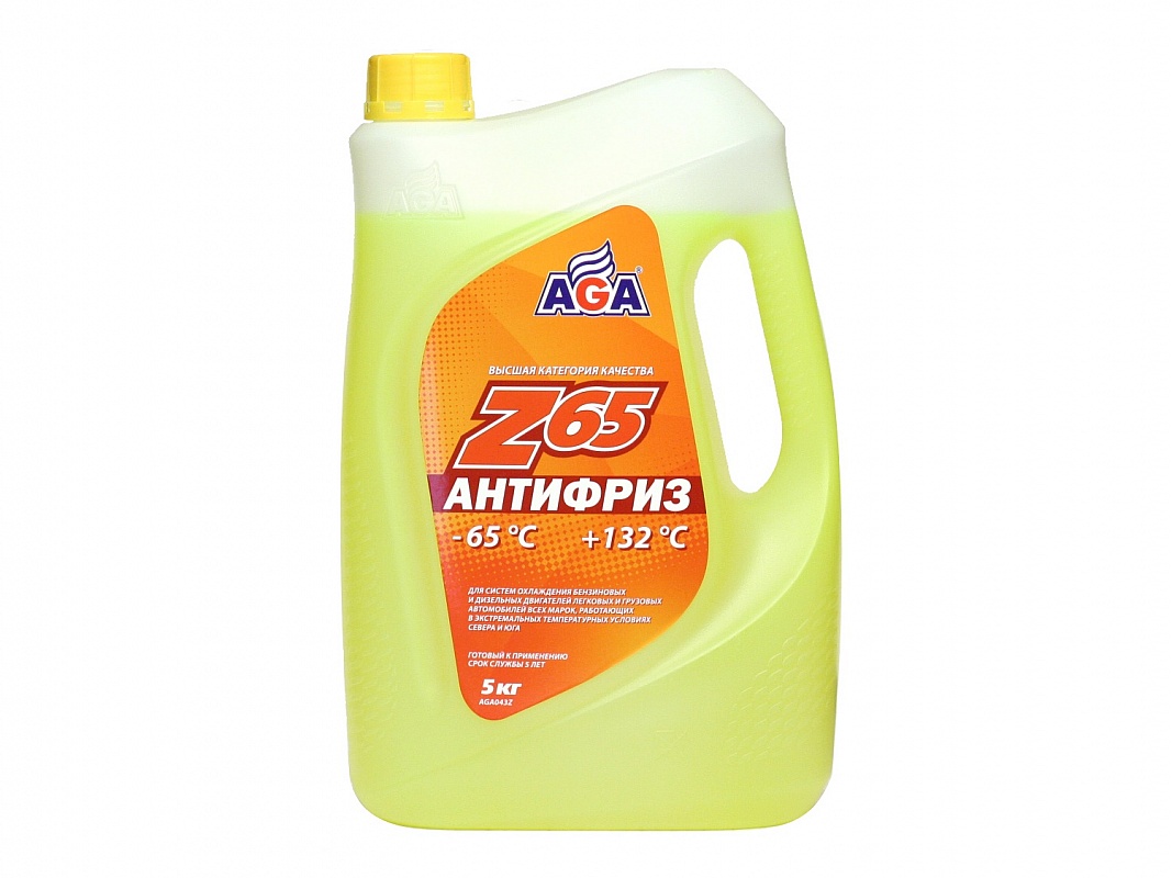 Антифриз готовый желтый AGA (-65) 5л