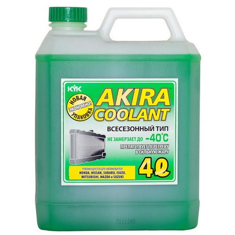 Антифриз готовый AKIRA COOLANT -40°C 4л (зеленый)