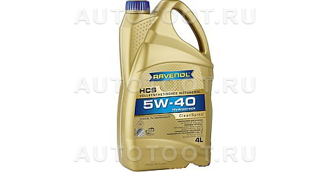 5W-40 Моторное масло RAVENOL HCS 4л ПАО синтетика - 1112105004 RAVENOL для 
