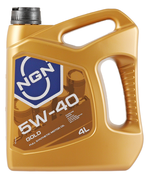 Масло моторное синтетическое NGN 5W-40 GOLD SN/CF 4л