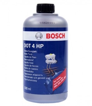Жидкость тормозная DOT-4 BOSCH 0,5л, для авто c ABS/ESP