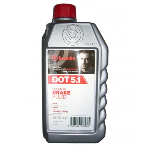 Жидкость тормозная DOT-5.1 BREMBO 0,5л, для авто c ABS