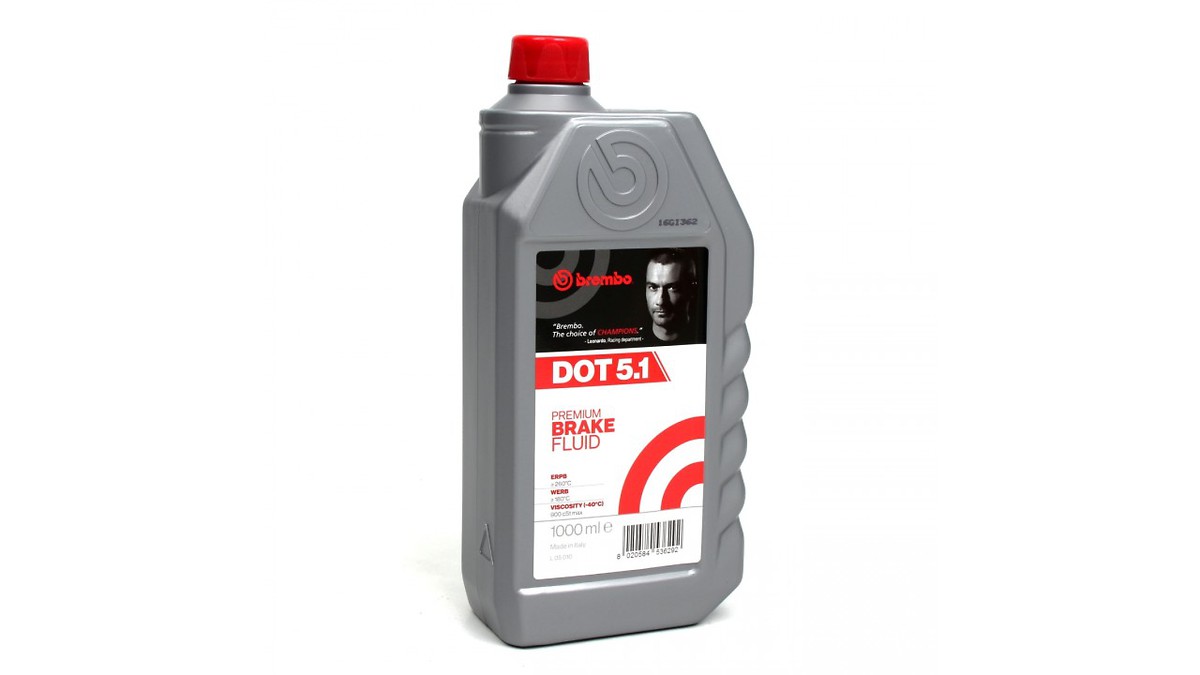 Жидкость тормозная DOT-5.1 BREMBO  1л, для авто c ABS