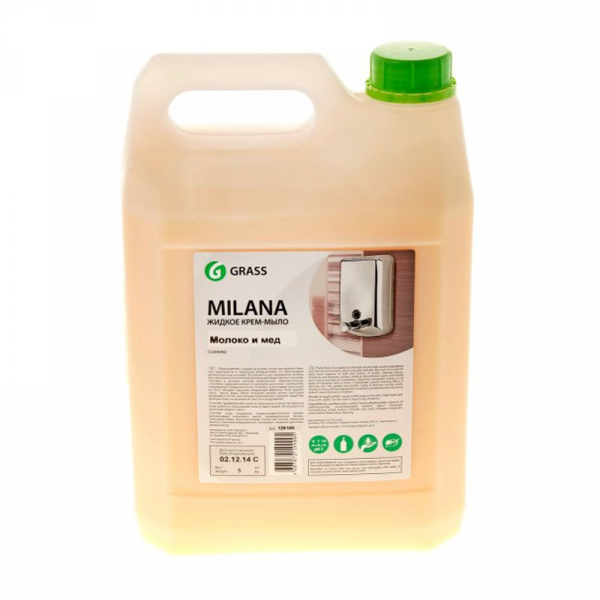 Мыло жидкое GRASS молоко и мед 5кг