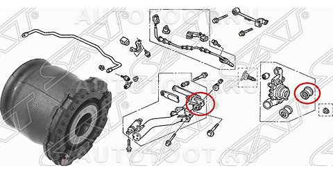 Сайлентблок задней цапфы задний - ST52366S5A024 SAT для HONDA CR-V