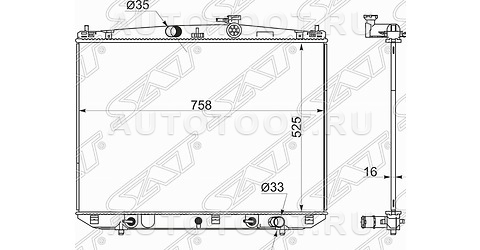 Радиатор охлаждения 2GR - TY0003GSU55 SAT для TOYOTA HIGHLANDER