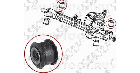 Сайлентблок рулевой рейки задний - ST53686SWCG01B SAT для HONDA CR-V