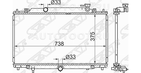 Радиатор охлаждения - MZ0019 SAT для MAZDA 6 (ATENZA)
