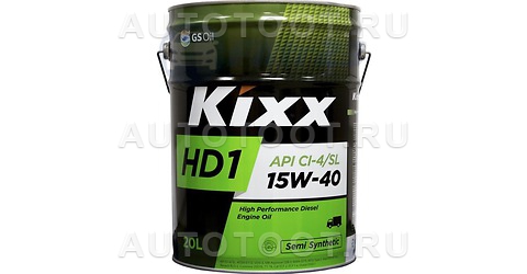 15W-40 KIXX HD1 Масло моторное полусинтетика 20л (D1 15W-40) CI-4/SL -   для 