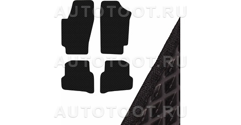 Коврик салона 4 штуки EVA Черный левый руль - S01705524 SKYWAY для VOLKSWAGEN POLO
