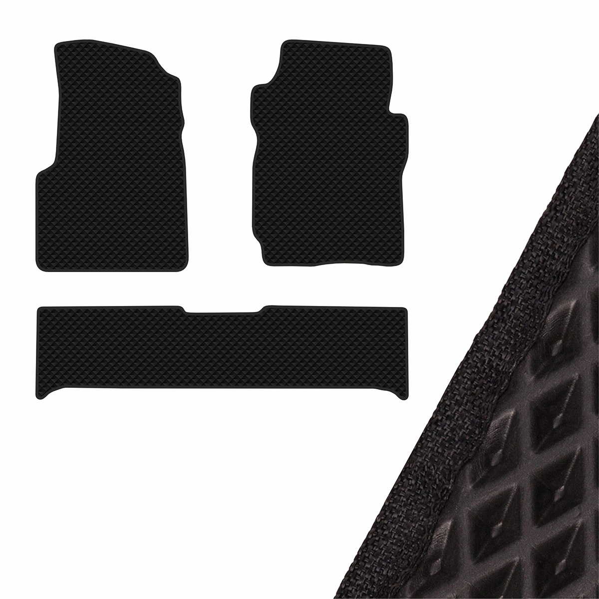 Коврик салона 3 штуки EVA Черный левый руль (до 2014 г.в)