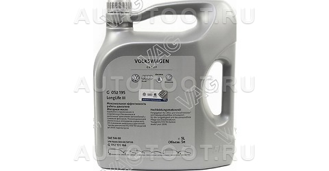 5W-30 моторное масло синтетика Volkswagen (VAG) LongLife III (5 л.) -   для 