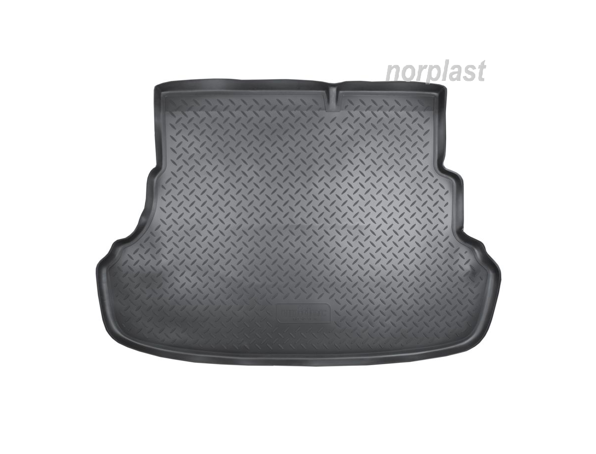 Коврик в багажник NORPLAST, черный, полиуретан, седан (для а/м со складывающимися сидениями)