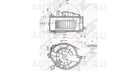 Мотор отопителя салона - ST4F0820020A SAT для AUDI A6