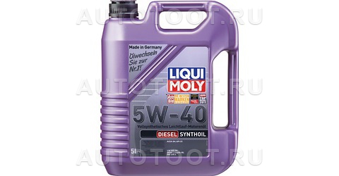 5W-40 Масло моторное синтетическое Diesel Synthoil , 5л - 1927 LIQUI MOLY для 