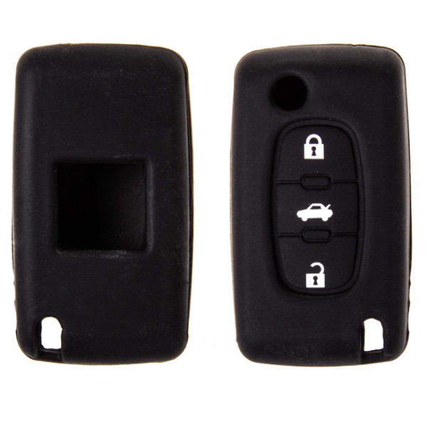 CITROEN Чехол на ключ автомобильный SKYWAY силиконовый для CITROEN(3 кнопки)