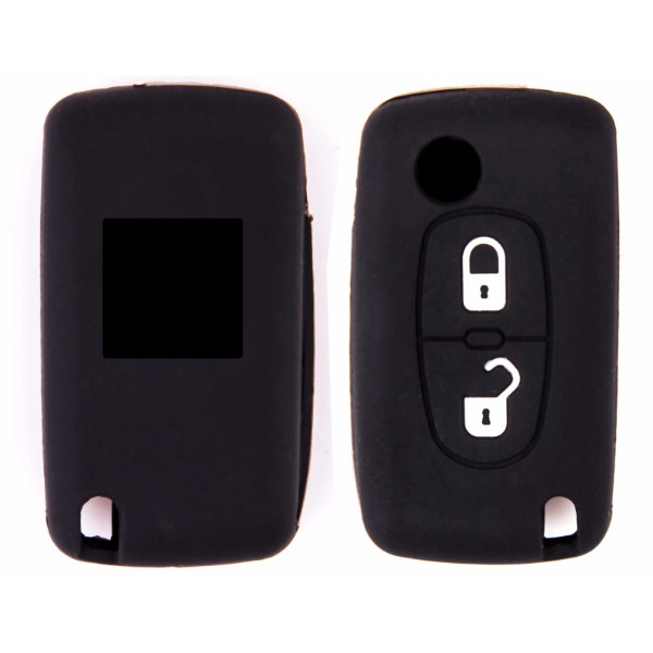 PEUGEOT Чехол на ключ автомобильный SKYWAY силиконовый для PEUGEOT(307/408 2 кнопки)