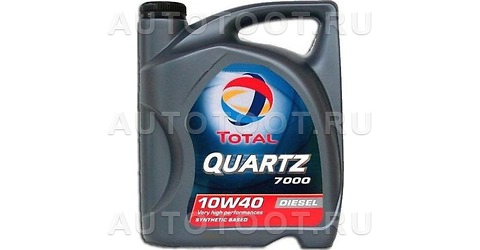 10W-40 масло моторное полусинтетическое QUARTZ 7000 Diesel 10W-40, 4л -   для 