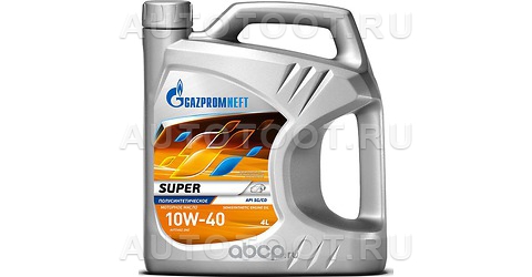 10W-40 Масло моторное Gazpromneft Super полусинтетическое 4л - 2389901318 Газпромнефть для 