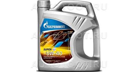 Масло моторное полусинтетическое 5W-40 Gazpromneft Super 4л - 2389901316 Газпромнефть для 
